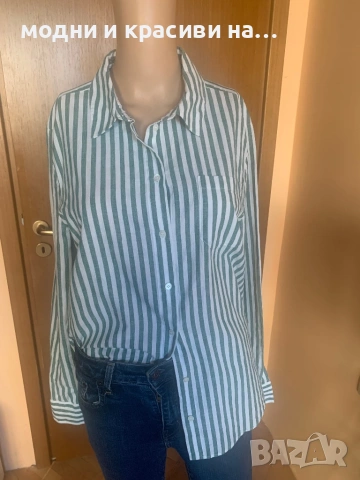 Дамска риза райе Sézane Paris, размер 40(М/L), снимка 5 - Ризи - 53668201