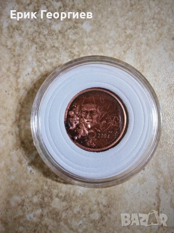 1 ЕВРО ЦЕНТ Франция 2004 ДЕФЕКТ