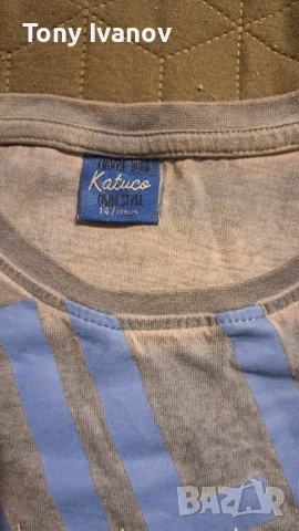 Синя тениска за 14 годишно, снимка 2 - Детски тениски и потници - 53922522