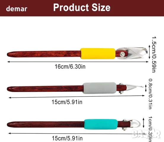 3 бр. стъргалки за глинени скулптури с противоплъзгаща дръжка, комплект инструменти, снимка 3 - Други стоки за дома - 50918694