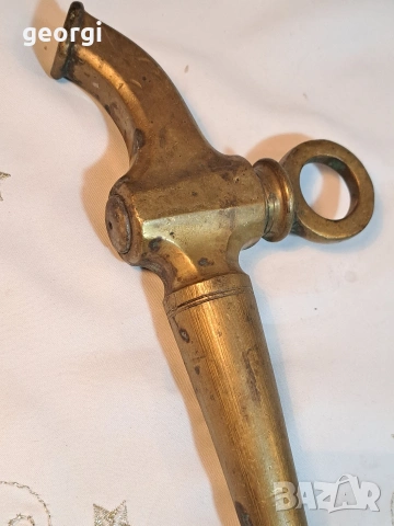 стар месингов кран канела за буре 34/1, снимка 2 - Антикварни и старинни предмети - 53565502