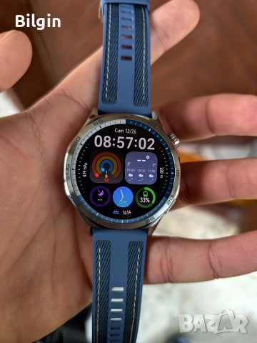 Смарт часовник HUAWEI WATCH GT 5 BLUE VLI-B19W Blue Woven Strap 46 MM, GPS, ПУЛСОМЕР, SPO2, снимка 7 - Смарт гривни - 53064932