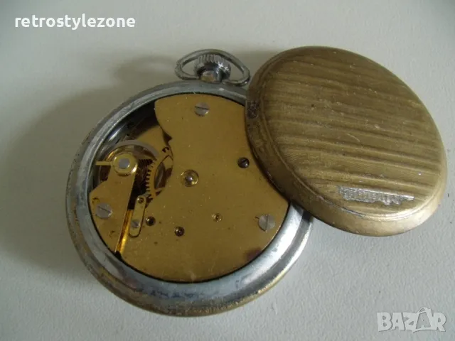 № 8055 стар джобен часовник - UMF RUHLA REGULAR   - механичен  - работещ , снимка 6 - Антикварни и старинни предмети - 50336177