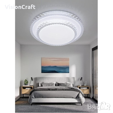 LED таванно осветление, плафон с 2 комбинации сменяща се светлина, 40 см, снимка 3 - Лампи за таван - 45006780