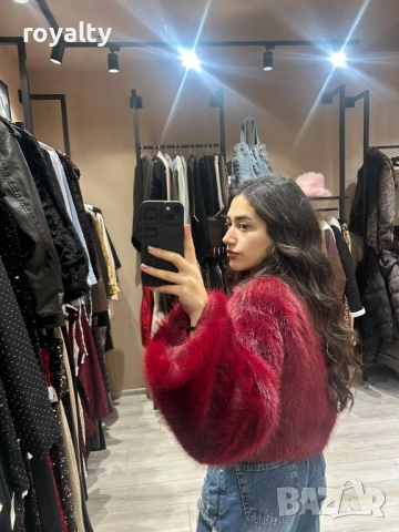 Червена Дамска Блуза , снимка 4 - Блузи с дълъг ръкав и пуловери - 53302360