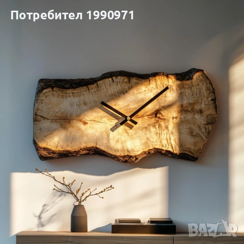 Стенен часовник от естествена дървесина по поръчка, снимка 16 - Декорация за дома - 53727150