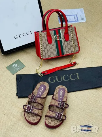 дамски чехли и чанта gucci , снимка 10 - Чанти - 46913760