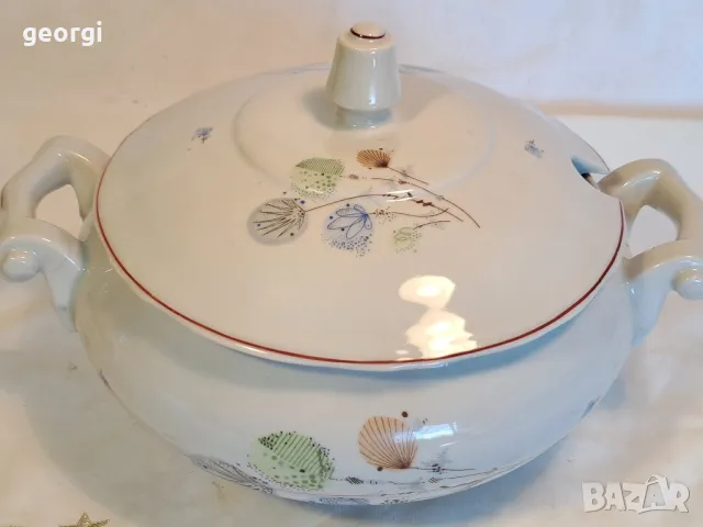 стар български порцеланов супник 21/6, снимка 2 - Прибори за хранене, готвене и сервиране - 49990345