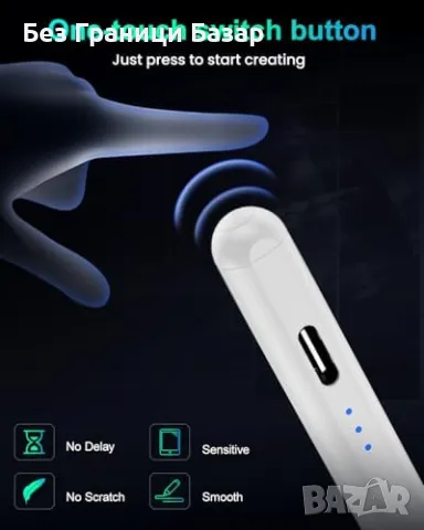 Нов Стилус писалка за iPad Pro/Air/Mini – магнитна, бързо зареждане, снимка 4 - Друга електроника - 49683394