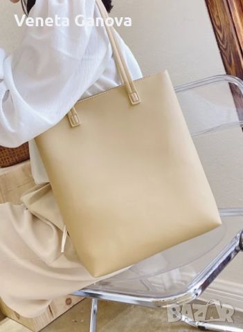  Зелена,сива или бежова дамска чанта за рамо, снимка 5 - Чанти - 45543184