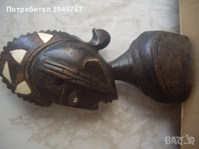 Стара дървена статуетка ., снимка 2 - Антикварни и старинни предмети - 53862666