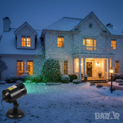 Лазерен прожектор за двор и фасада с 9 режима на светлина, снимка 4 - Други - 52042156