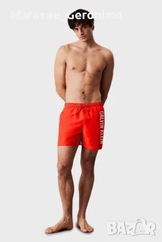 Червени плувни шорти CALVIN KLEIN KW0KW01092, снимка 6 - Бански - 50191612