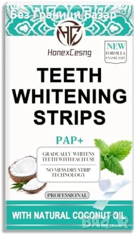Нови Избелващи ленти за зъби non-peroxide 14 броя ментов вкус strips