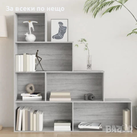 Библиотека, сив сонома, 155x24x160 см Код P660, снимка 6 - Други - 50578825