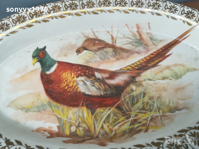 ГОЛЯМА ПОРЦЕЛАНОВА ЧИНИЯ С ФАЗАН 0909251142LCHERY, снимка 5 - Антикварни и старинни предмети - 51651529