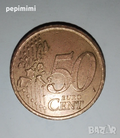 50 Euro Cent 2002 Италия Марк Аврелий, снимка 2 - Нумизматика и бонистика - 53918240