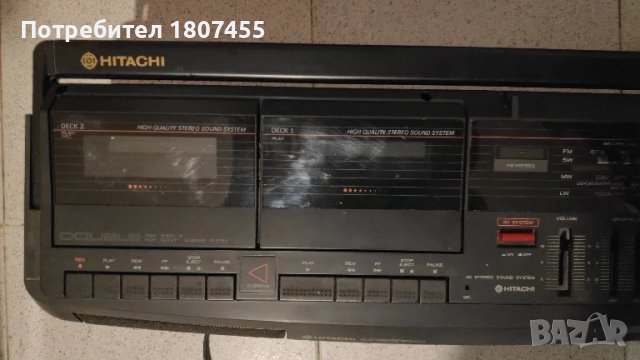 Hitachi TRK 3D 30E Super Woofer Radio Cassette Recorder, снимка 6 - Радиокасетофони, транзистори - 47797104