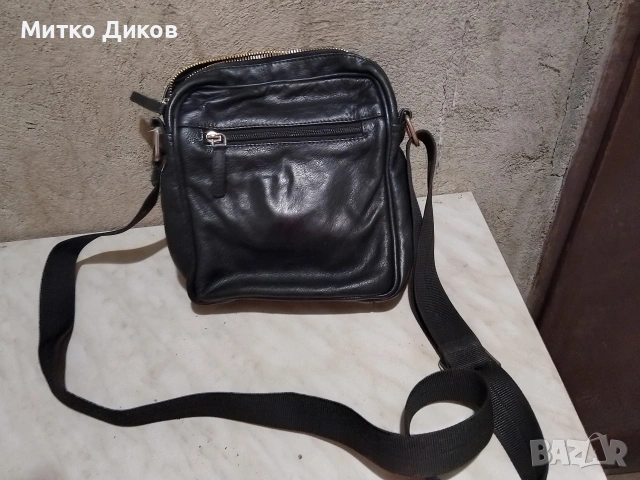 Чанта естествена кожа маркова на Silver Flame 24х22х7 см като нова, снимка 6 - Чанти - 53878851