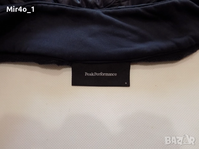 пухено хибридно яке peak performance горнище худи суичър туризъм планина олекотено мъжко оригинал S, снимка 8 - Якета - 49263946