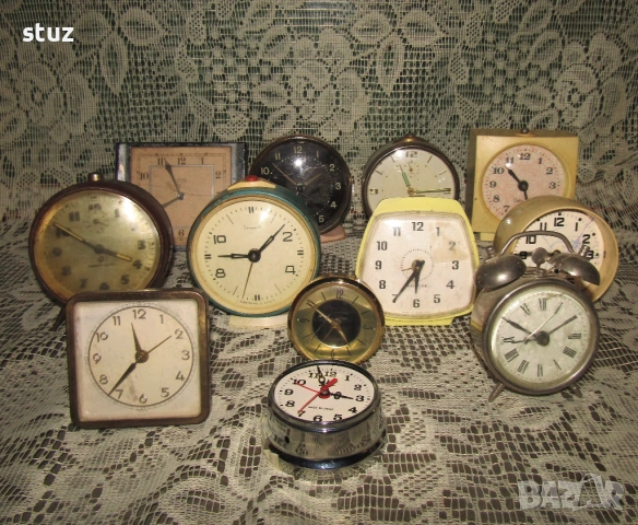 Механични будилници за реставрация, или за части, сет 12 бр.