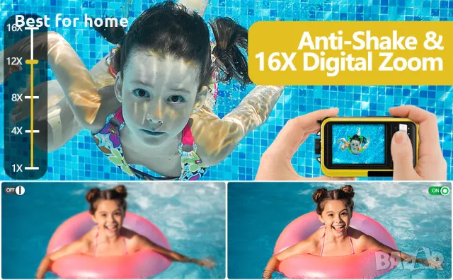  Камера за подводни снимки с двоен екран  YISENCE, снимка 4 - Камери - 49880415