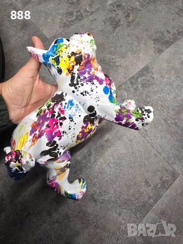 статуетка шарено пикаещо куче булдог , снимка 2 - Статуетки - 52846654