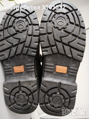 Работни обувки Forklift Safety boots, №45-46 /11/,тъмнокафява еко кожа, снимка 5 - Мъжки боти - 53964138