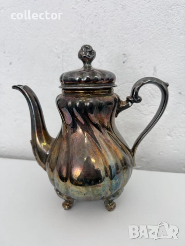 Порцеланов чайник със сребърно фолио -  Carl Magnus Hutschenreuther №7602