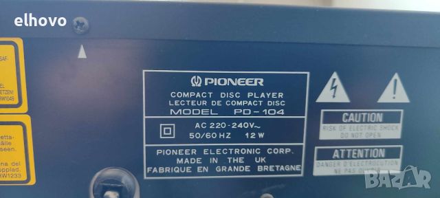 CD player Pioneer PD-104#2, снимка 4 - Аудиосистеми - 45710601