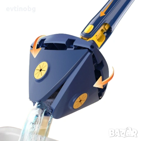 Разтегателен триъгълен MOP за почистване  360° с 3 парцала ПРОМОЦИЯ!