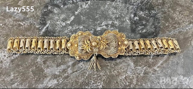 Възрожденски Сачанен Колан Филигран с Позлата, снимка 1