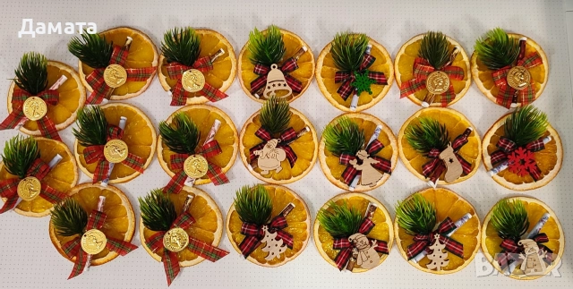 Коледни късмети/висулки за закачане/ магнитче/топки/торбички от зебло