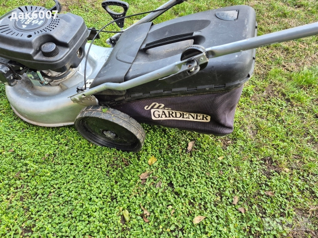 Немска бензинова косачка с кош, снимка 3 - Градинска техника - 52665805