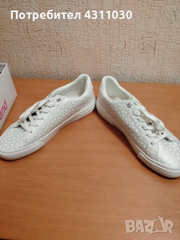 Кожени кецове Graceland нови, номер 40, бял и сив, снимка 5 - Кецове - 53391787