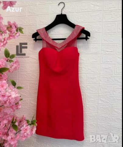 дамски официална червена рокля , снимка 1 - Рокли - 45619210