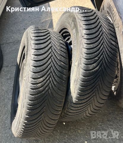 Зимни гуми Michelin Alpin 5, железни джанти Audi 4x108 195/65/15, снимка 2 - Гуми и джанти - 46742967