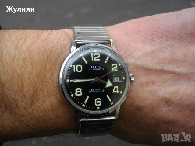 КОЛЕКЦИОНЕРСКИ ЧАСОВНИК H-D-V AUTOMATIC, снимка 9 - Антикварни и старинни предмети - 47982220