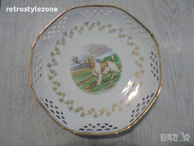 № 8215 стара порцеланова чиния / пано  - Schrvarzenhammer Germany , снимка 6 - Други ценни предмети - 51489263