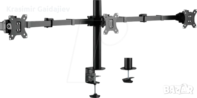 LOGILINK BP0107 Стойка за троен монитор, 17-27, снимка 1 - Стойки, 3D очила, аксесоари - 46975867