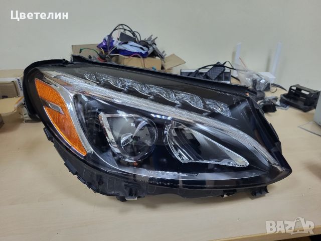 Десен фар фарове Mercedes W205 USA Led high performance американски, снимка 1 - Части - 46249432