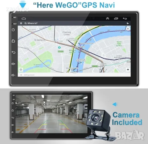 Нов 7-инчов [2G+32G] Android 10.1 двойно DIN стерео уредба за кола Вграден, снимка 4 - Друга електроника - 48624304