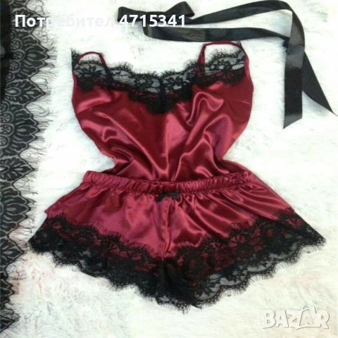 Дамска пижама,топ,сатенирана, снимка 5 - Нощници - 53181978