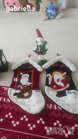 Коледен фенер,чорапчета,мишле и гном, снимка 2 - Декорация за дома - 52866785