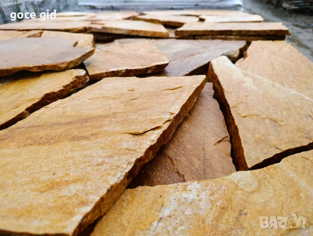Жълто-солеви гнайс плочи - за облицовка и настилки | Директно от производител, снимка 2 - Строителни материали - 52743712
