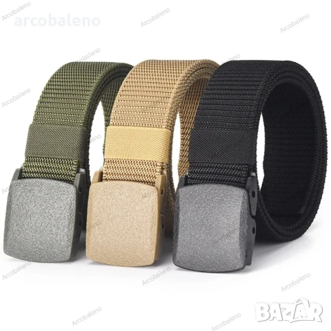 Стилни едноцветни PP пластмасови унисекс тъкани колани, 6цвята 