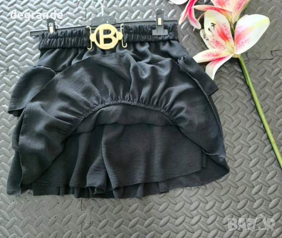 Черна Пола с вътрешни панталонки, снимка 2 - Поли - 50824914