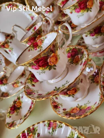 Английски чашки Royal Albert Old County Rose , снимка 2 - Антикварни и старинни предмети - 46897275