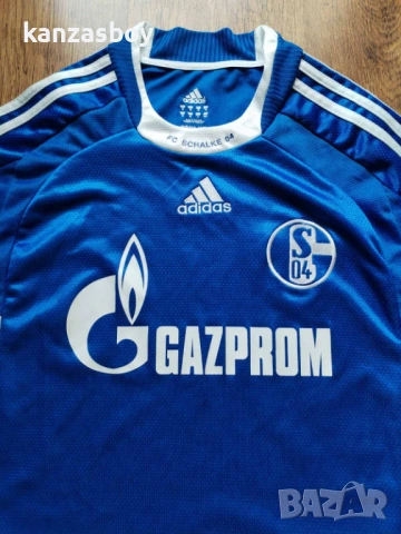 Adidas SCHALKE 2008 HOME FOOTBALL SHIRT - мъжка футболна тениска M, снимка 2 - Тениски - 53864774