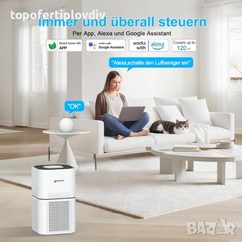 Пречиствател на въздух DAYETTE 120 m²,Гаранция, снимка 3 - Овлажнители и пречистватели за въздух - 51717582